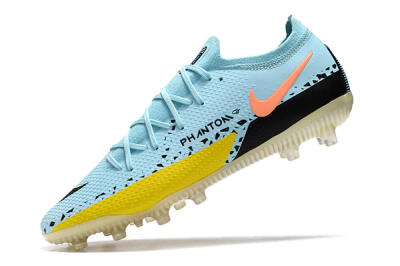Nike Phantom GT Elite AG Low-Tops Football Boots - Blue/Yellow/Pink
