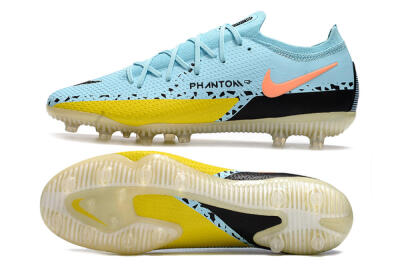 Nike Phantom GT Elite AG Low-Tops Football Boots - Blue/Yellow/Pink