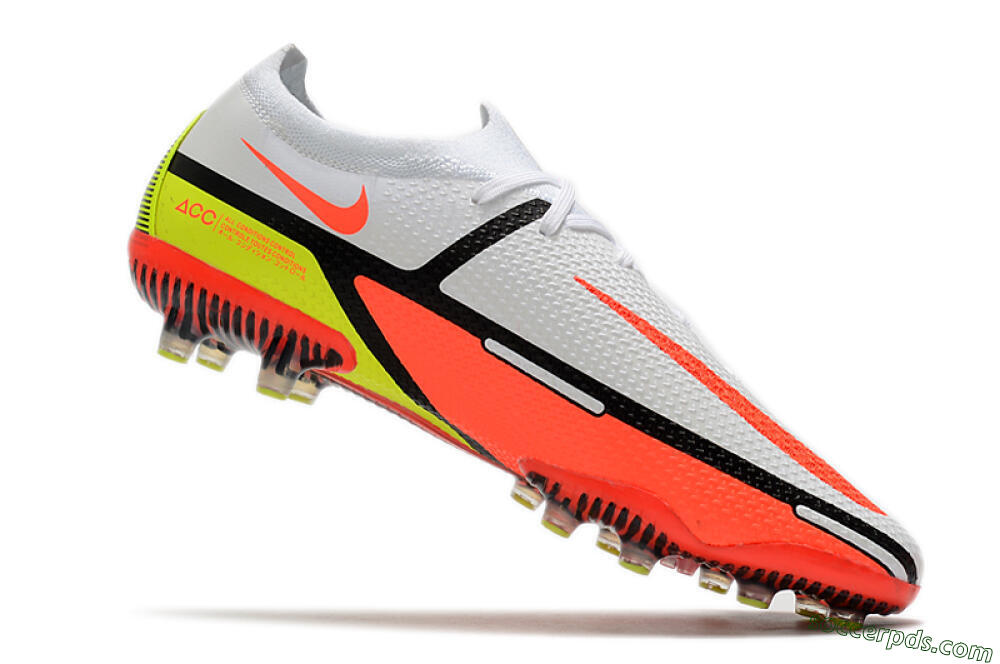 Nike Phantom GT Elite AG Low-Tops Football Boots - White/Black/Red/Yellow 4