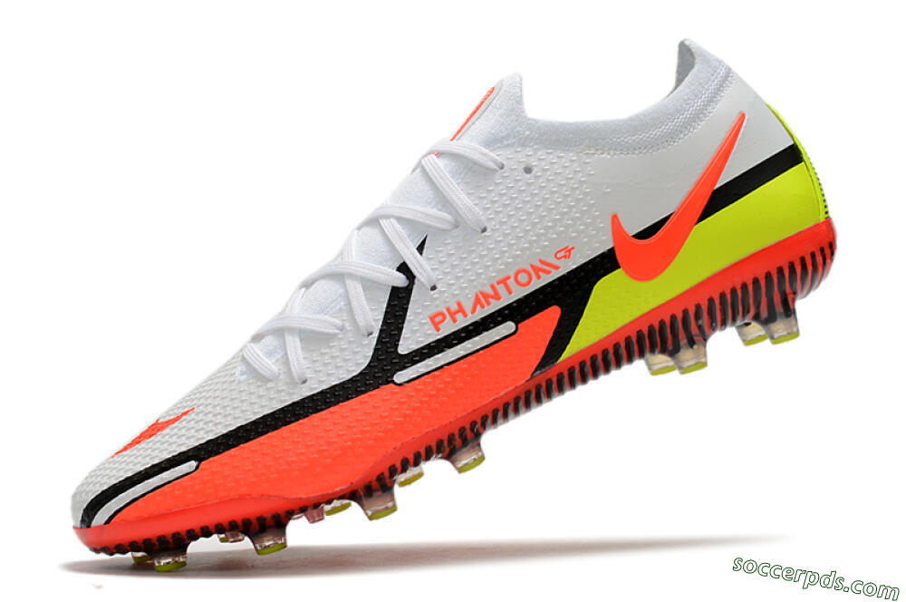 Nike Phantom GT Elite AG Low-Tops Football Boots - White/Black/Red/Yellow 5