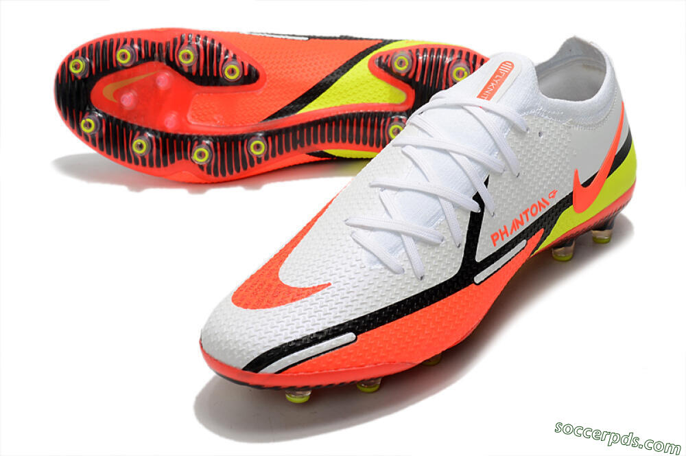 Nike Phantom GT Elite AG Low-Tops Football Boots - White/Black/Red/Yellow 3