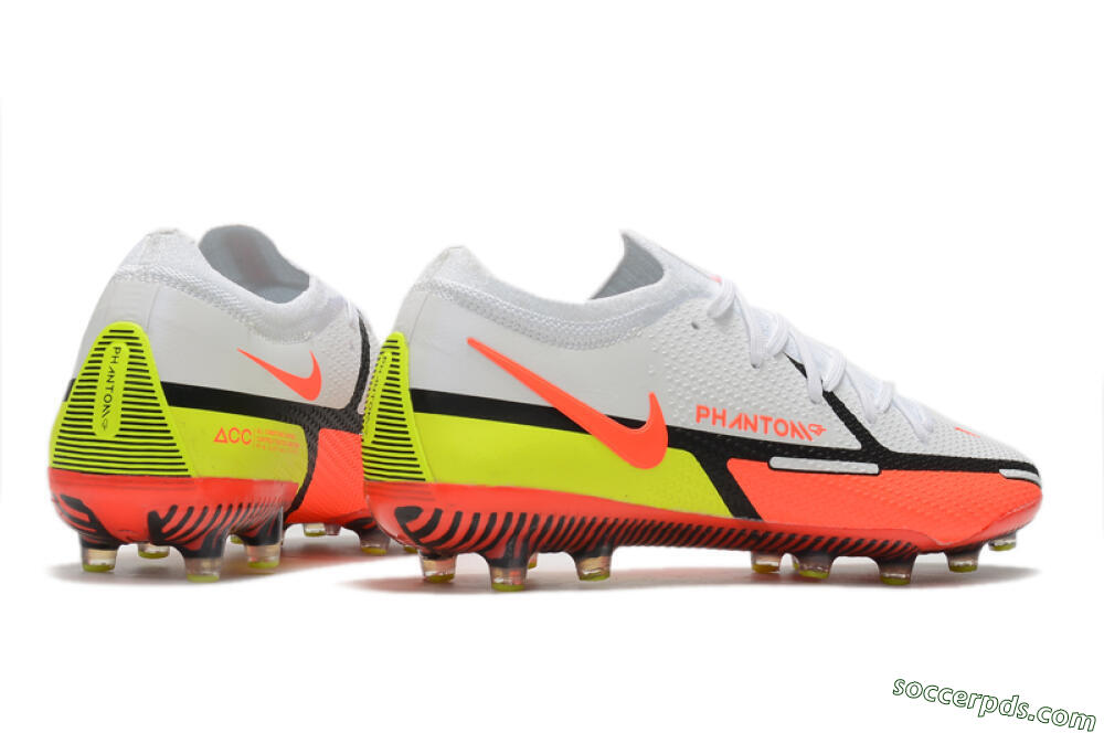 Nike Phantom GT Elite AG Low-Tops Football Boots - White/Black/Red/Yellow 6