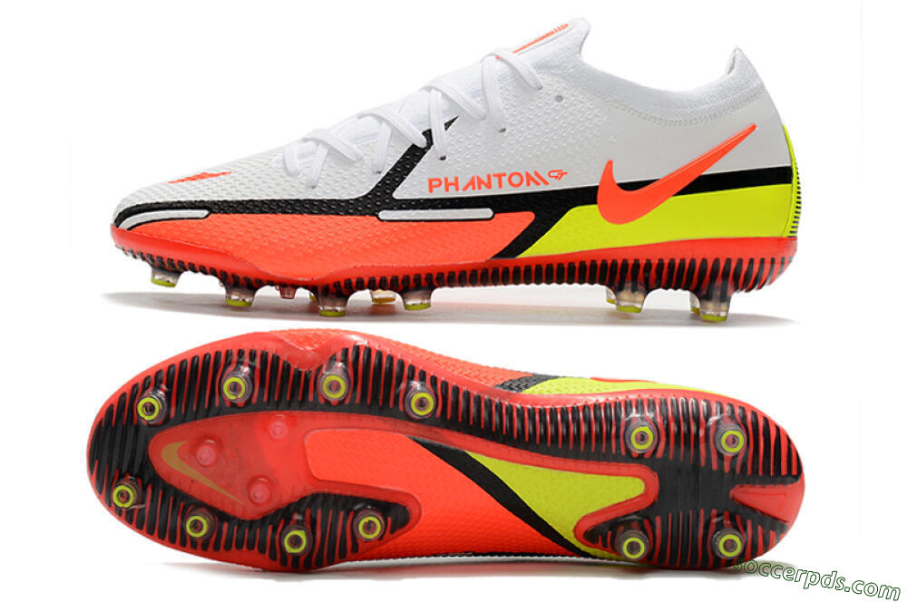 Nike Phantom GT Elite AG Low-Tops Football Boots - White/Black/Red/Yellow 0