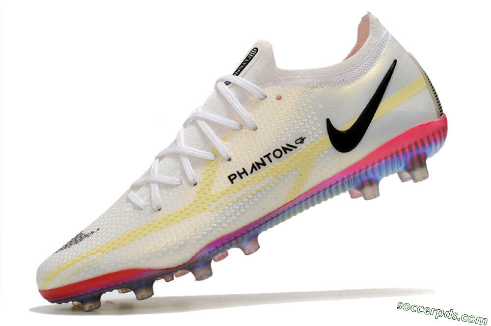 Nike Phantom GT Elite AG Low-Tops Football Boots - White/Gold/Black 5