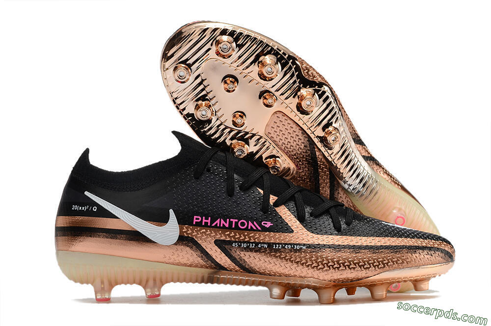 Nike Phantom GT Elite AG Low-Tops Football Boots - Gold/Black/White 1