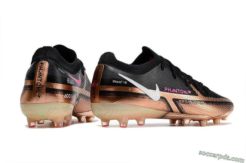Nike Phantom GT Elite AG Low-Tops Football Boots - Gold/Black/White 6