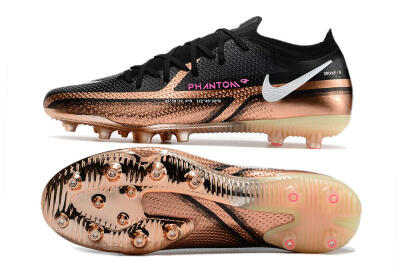 Nike Phantom GT Elite AG Low-Tops Football Boots - Gold/Black/White