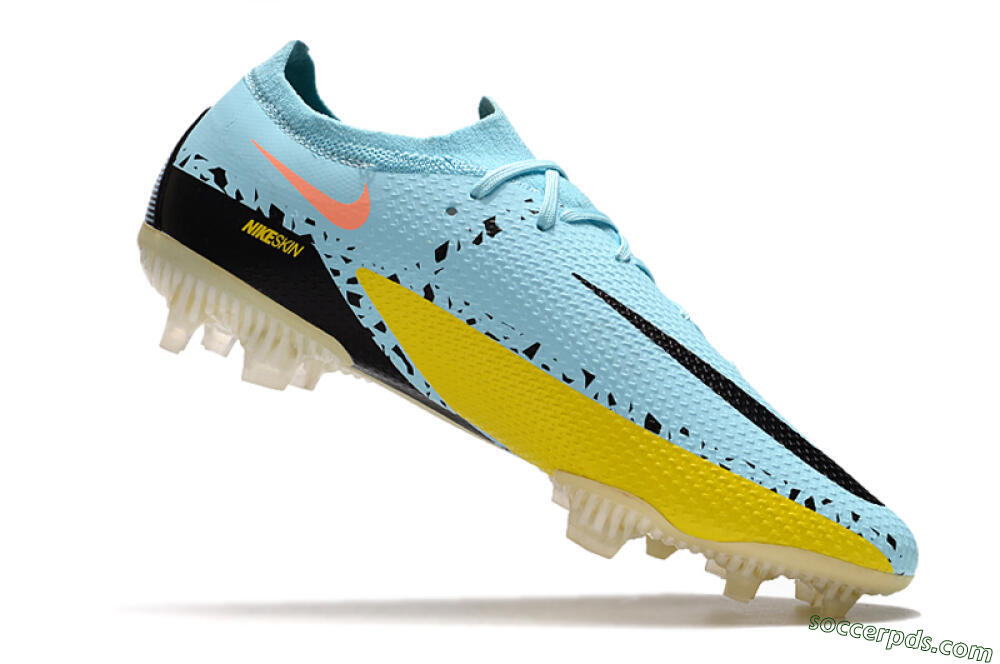 Phantom GT 2 Elite FG Low-Tops Football Boots - Blue/Yellow/Pink 4