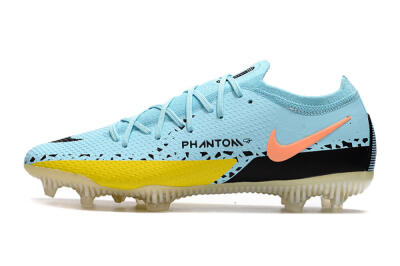 Phantom GT 2 Elite FG Low-Tops Football Boots - Blue/Yellow/Pink