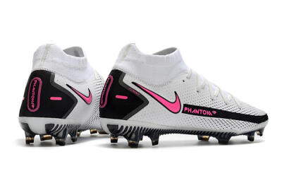 Nike Phantom GT DF Elite FG High-Tops Football Boots - White/Black/Pink