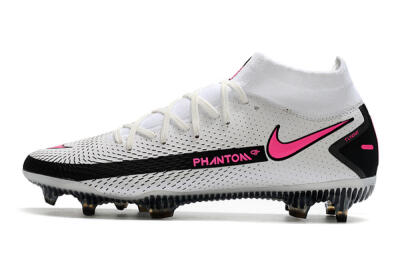 Nike Phantom GT DF Elite FG High-Tops Football Boots - White/Black/Pink