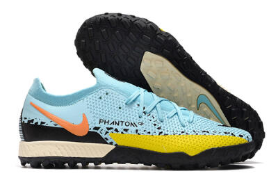 Nike Phantom GT Pro TF Low-Tops Football Shoes - Blue/Yellow/Pink