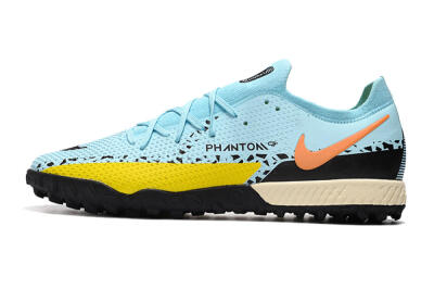 Nike Phantom GT Pro TF Low-Tops Football Shoes - Blue/Yellow/Pink