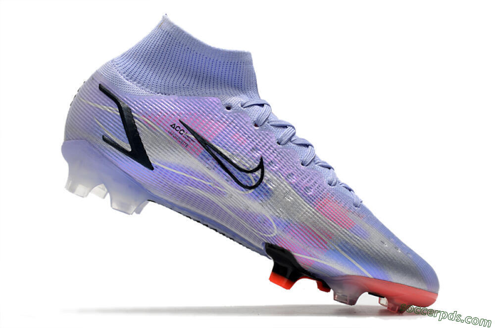Nike Mercurial Superfly 8 Elite FG High-Tops Football Boots - Purple/Red/Black 4