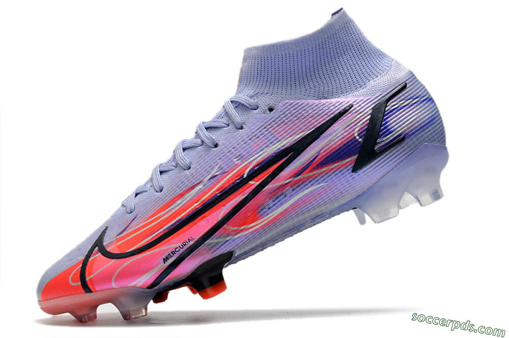 Nike Mercurial Superfly 8 Elite FG High-Tops Football Boots - Purple/Red/Black 5