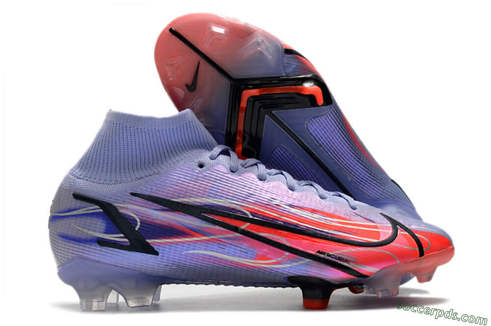 Nike Mercurial Superfly 8 Elite FG High-Tops Football Boots - Purple/Red/Black 1