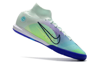 Nike Mercurial Superfly 8 Elite IC High-Tops Football Shoes - Jade/Yellow/Purple