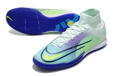 Nike Mercurial Superfly 8 Elite IC High-Tops Football Shoes - Jade/Yellow/Purple