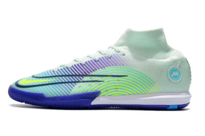 Nike Mercurial Superfly 8 Elite IC High-Tops Football Shoes - Jade/Yellow/Purple