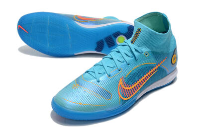 Nike Mercurial Superfly 8 Elite IC High-Tops Football Shoes - Blue/Red/Yellow