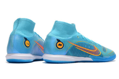 Nike Mercurial Superfly 8 Elite IC High-Tops Football Shoes - Blue/Red/Yellow