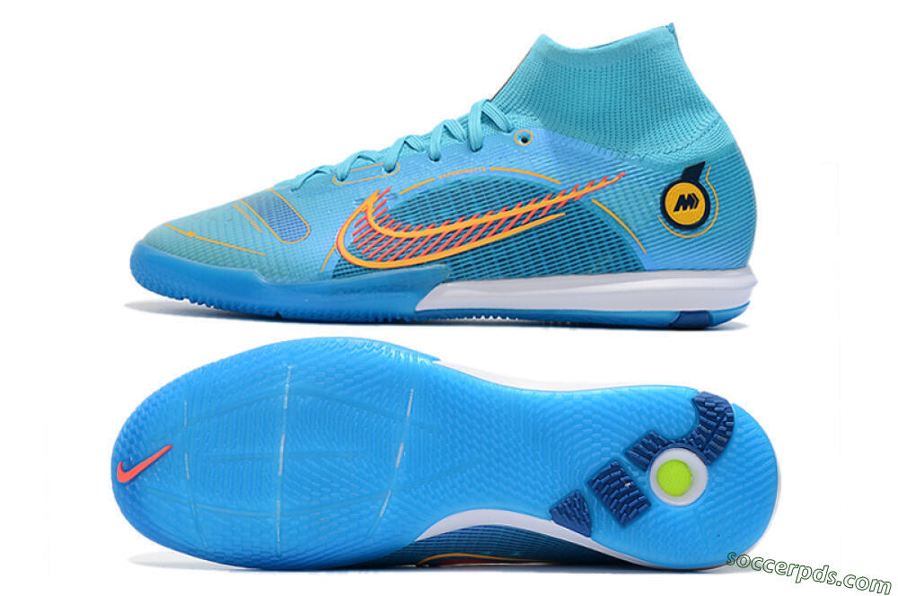 Nike Mercurial Superfly 8 Elite IC High-Tops Football Shoes - Blue/Red/Yellow 0