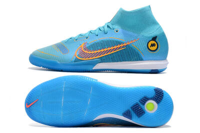 Nike Mercurial Superfly 8 Elite IC High-Tops Football Shoes - Blue/Red/Yellow
