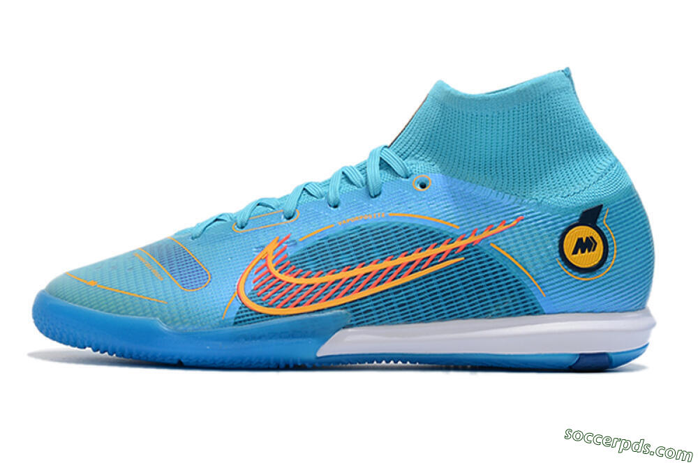 Nike Mercurial Superfly 8 Elite IC High-Tops Football Shoes - Blue/Red/Yellow 2