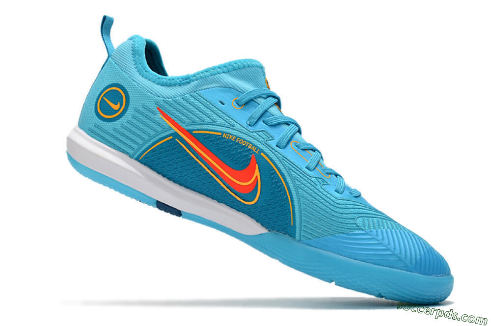 Nike Mercurial Vapor 14 Pro IC Low-Tops Football Shoes - Blue/Red/Yellow 4