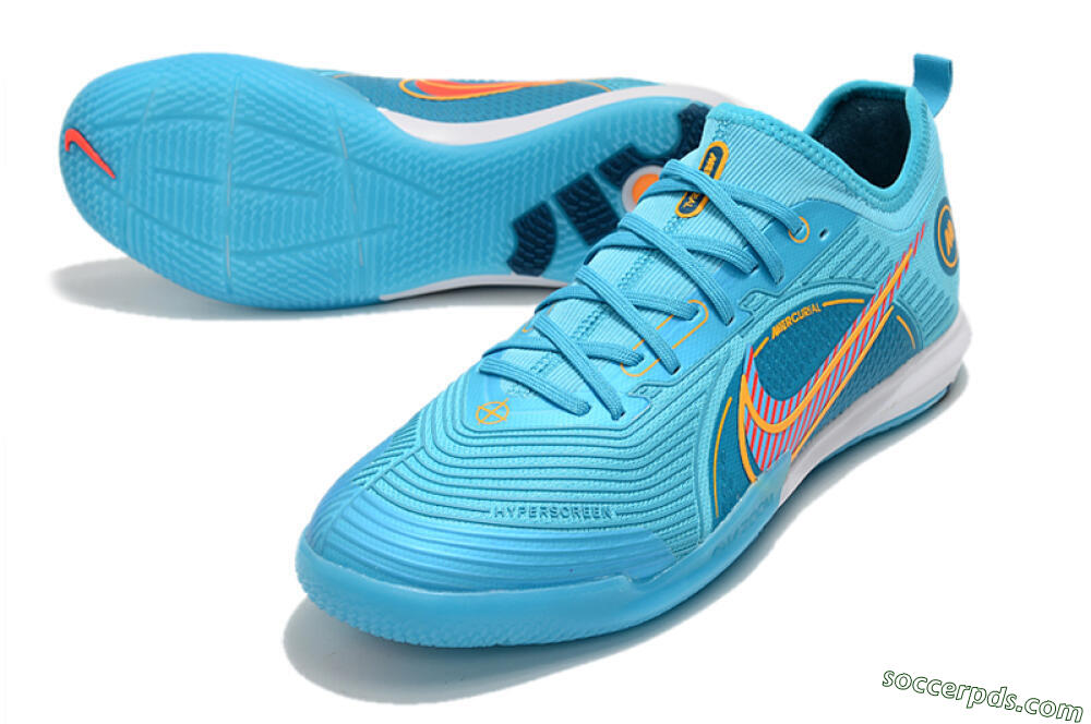 Nike Mercurial Vapor 14 Pro IC Low-Tops Football Shoes - Blue/Red/Yellow 3