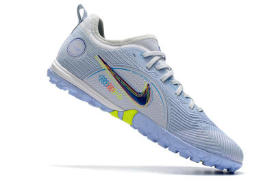 Nike Mercurial Vapor 14 Pro TF Low-Tops Football Shoes - White/Blue/Yellow