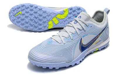 Nike Mercurial Vapor 14 Pro TF Low-Tops Football Shoes - White/Blue/Yellow