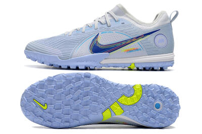 Nike Mercurial Vapor 14 Pro TF Low-Tops Football Shoes - White/Blue/Yellow