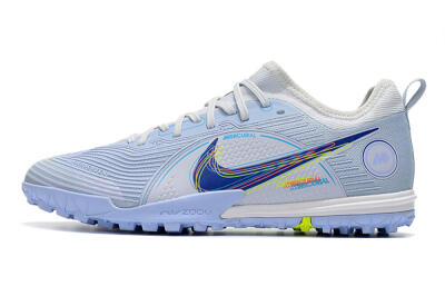 Nike Mercurial Vapor 14 Pro TF Low-Tops Football Shoes - White/Blue/Yellow