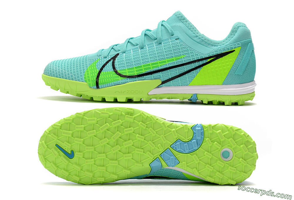 Nike Mercurial Vapor 14 Pro TF Low-Tops Football Shoes - Blue/Yellow/Black 0