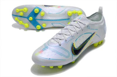 Nike Mercurial Vapor 14 Elite AG Low-Tops Football Boots - White/Blue/Yellow
