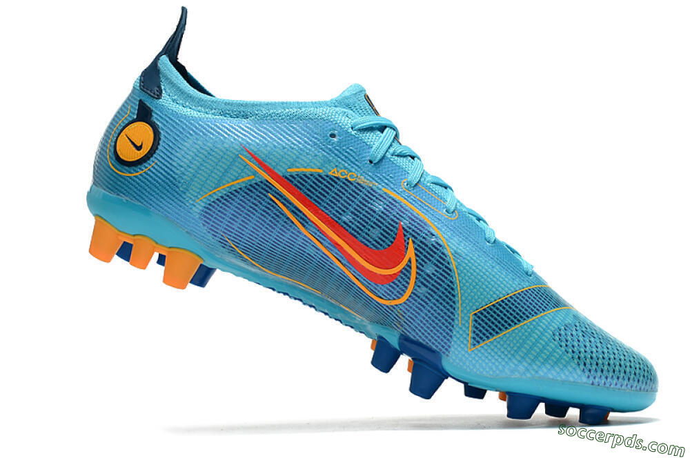 Nike Mercurial Vapor 14 Elite AG Low-Tops Football Boots - Blue/Red/Yellow 4