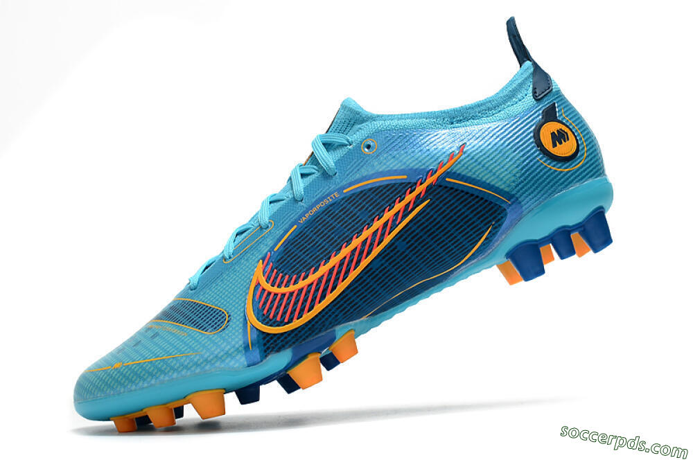Nike Mercurial Vapor 14 Elite AG Low-Tops Football Boots - Blue/Red/Yellow 5