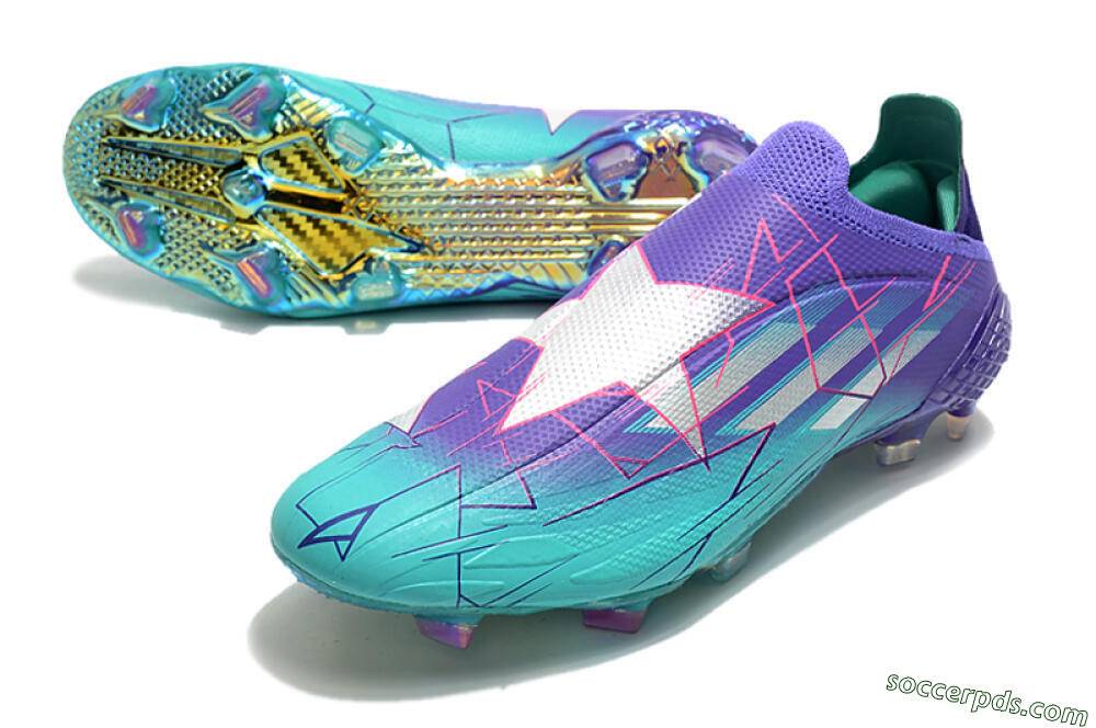 Adidas X Speedflow+ FG Low-Tops Football Boots - Jade/Purple/Pink 3