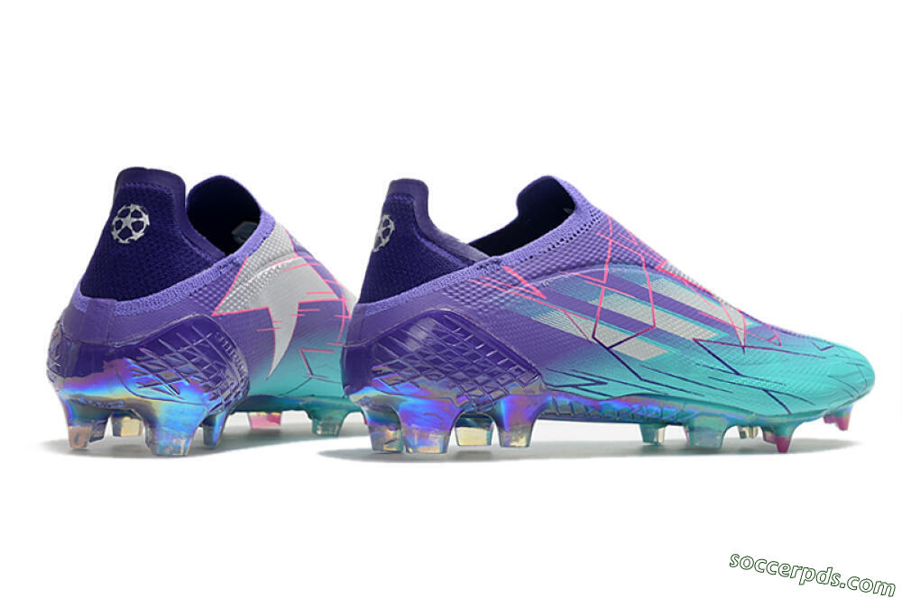 Adidas X Speedflow+ FG Low-Tops Football Boots - Jade/Purple/Pink 6