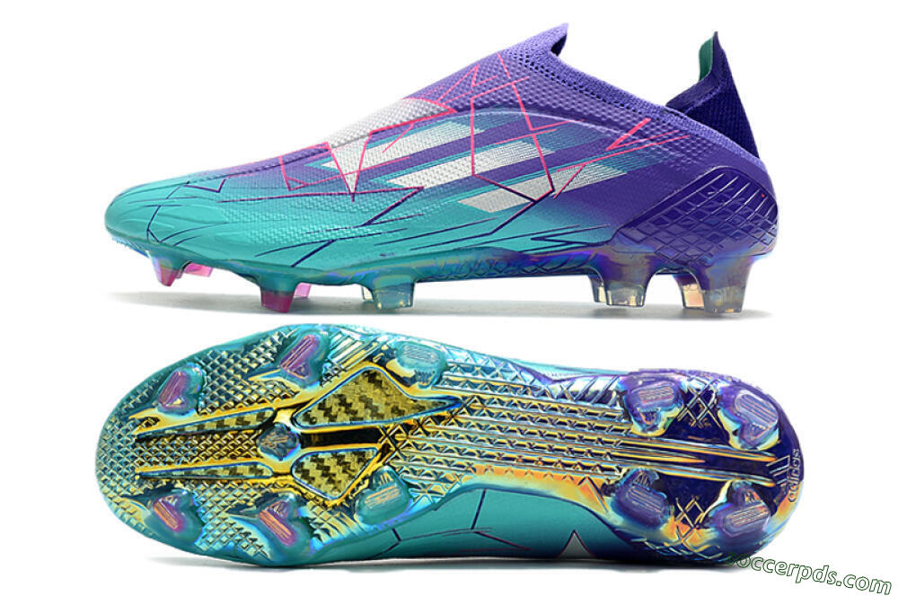Adidas X Speedflow+ FG Low-Tops Football Boots - Jade/Purple/Pink 0