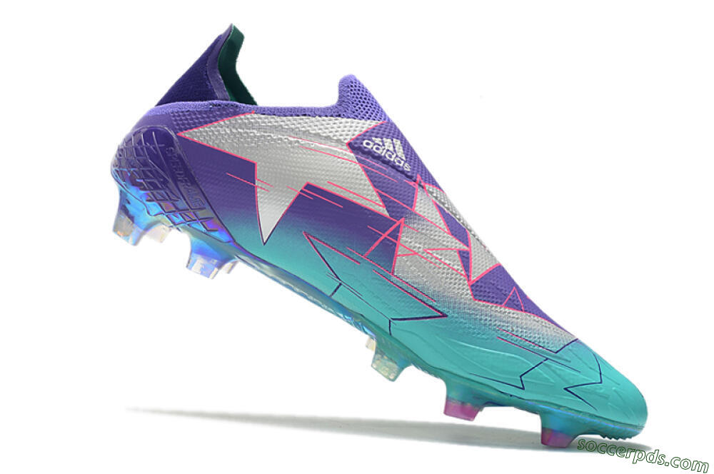 Adidas X Speedflow+ FG Low-Tops Football Boots - Jade/Purple/Pink 4