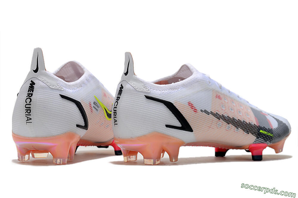 Nike Mercurial Vapor 14 Elite FG Low-Tops Football Boots - White/Pink/Black/Gold 6