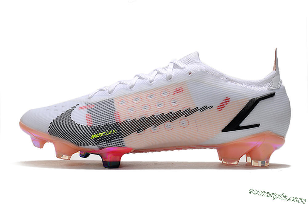 Nike Mercurial Vapor 14 Elite FG Low-Tops Football Boots - White/Pink/Black/Gold 2