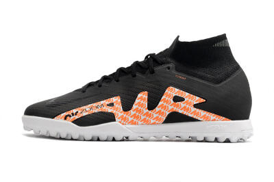 Nike Air Zoom Mercurial Superfly 9 Elite TF High-Tops Football Shoes - Black/Orange/White