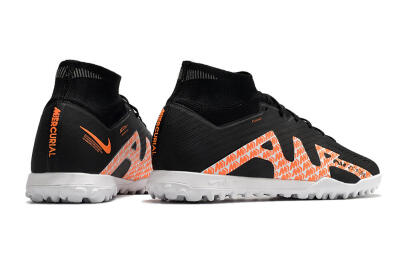 Nike Air Zoom Mercurial Superfly 9 Elite TF High-Tops Football Shoes - Black/Orange/White