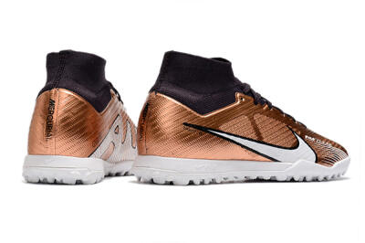 Nike Air Zoom Mercurial Superfly 9 Elite TF High-Tops Football Shoes - Gold/White/Black