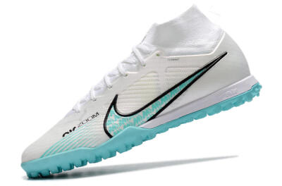 Nike Air Zoom Mercurial Superfly 9 Elite TF High-Tops Football Shoes - White/Jade/Black
