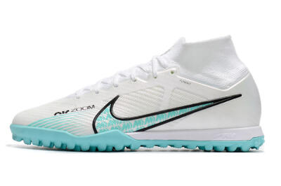 Nike Air Zoom Mercurial Superfly 9 Elite TF High-Tops Football Shoes - White/Jade/Black