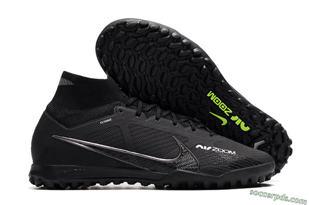 Nike Air Zoom Mercurial Superfly 9 Elite TF High-Tops Football Shoes - Black/White/Yellow 1